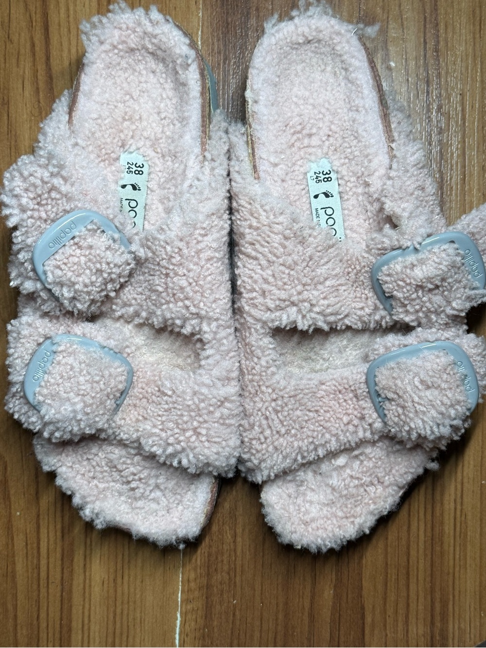 Papillio by Birkenstock Arizona Big Buckle Genuine Shearling Slide Sandal